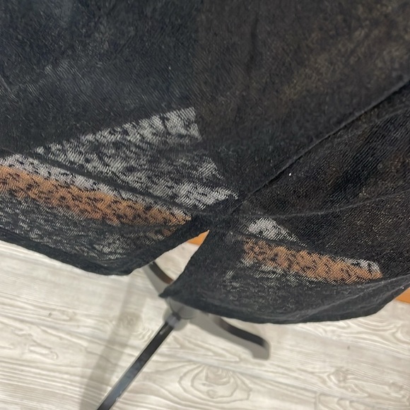 Kona Sol Black Swim Vneck Hooded Sheer Coverup - Picture 4 of 7